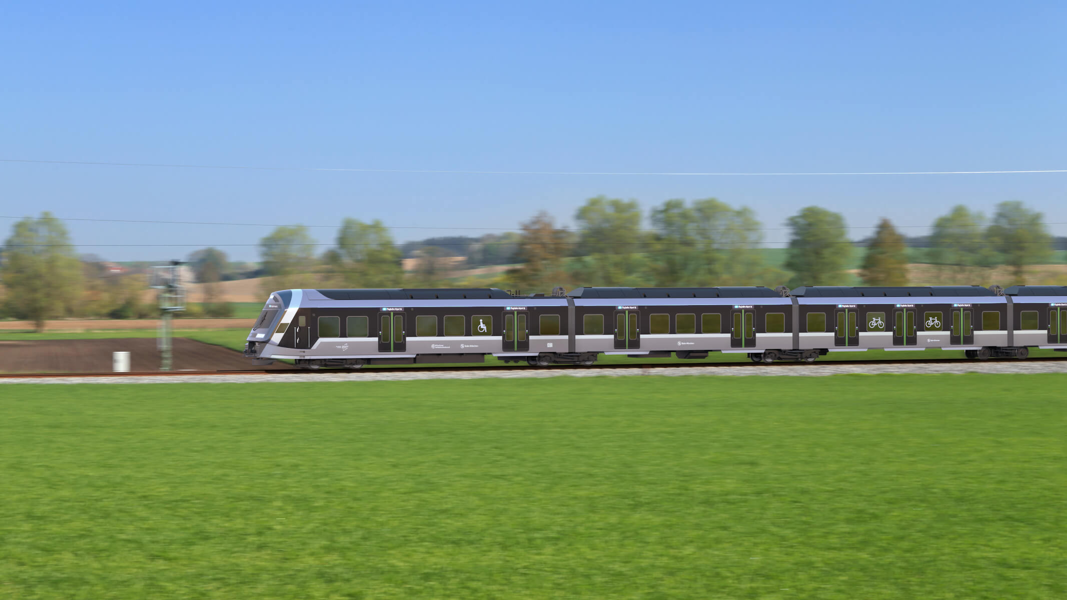 Die neue S-Bahn von Siemens Mobility für den Einsatz bei DB Regio in München. (Simulation)